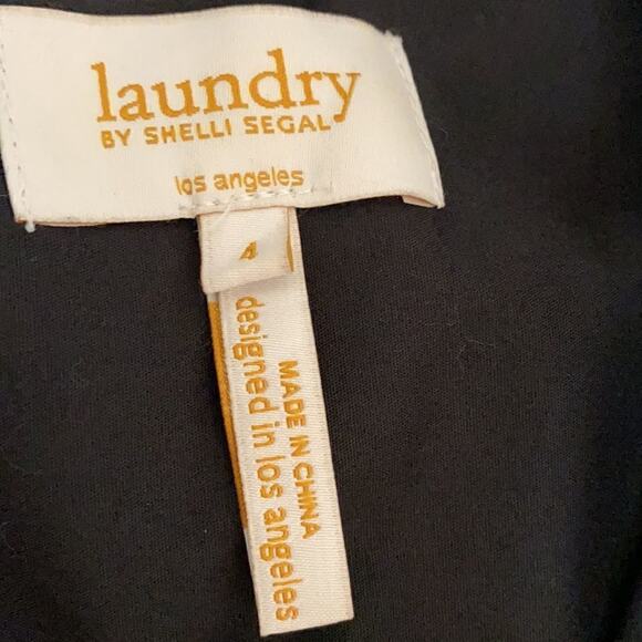 Laundry by Shelli Segal Women’s Size 4 Black Lace Long Sleeve Hidden Button Top - Picture 10 of 16